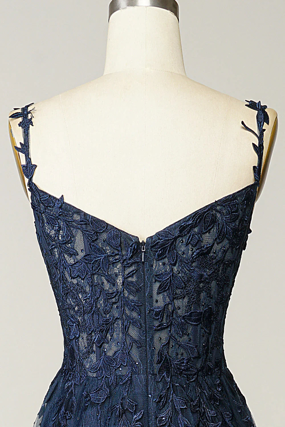A Line Spaghetti Straps Prom Dress With Appliques