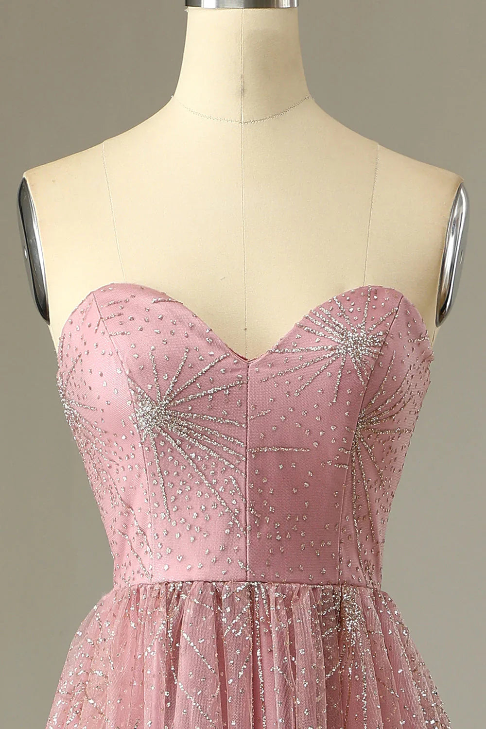 A Line Sweethear Prom Dress With Criss Cross Back