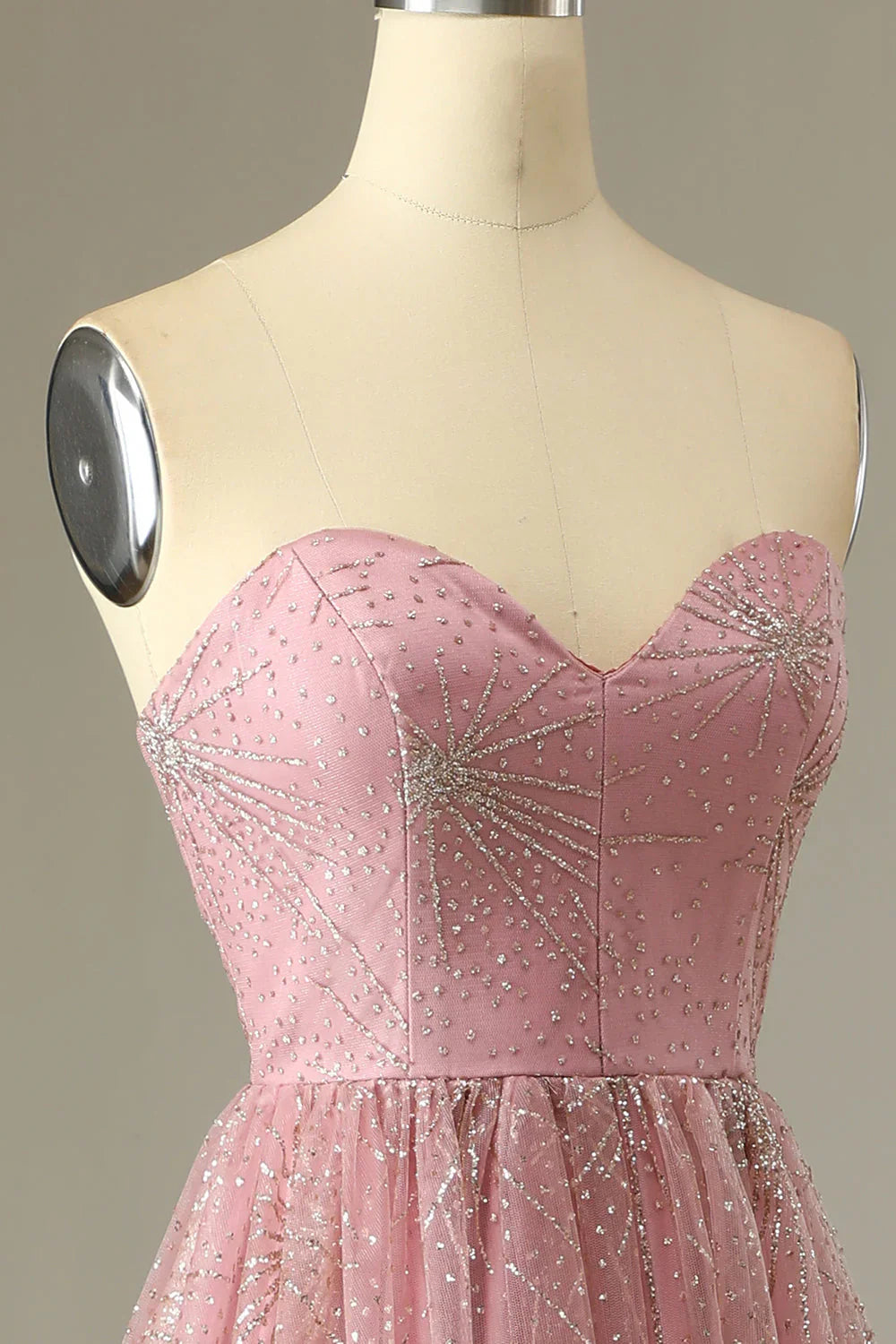 A Line Sweethear Prom Dress With Criss Cross Back