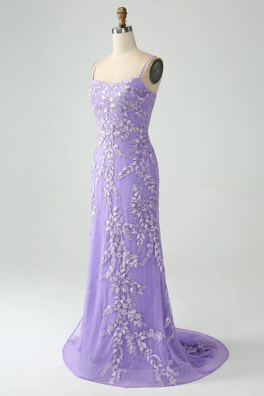 Mermaid Spaghetti Straps Long Prom Dress With Appliques