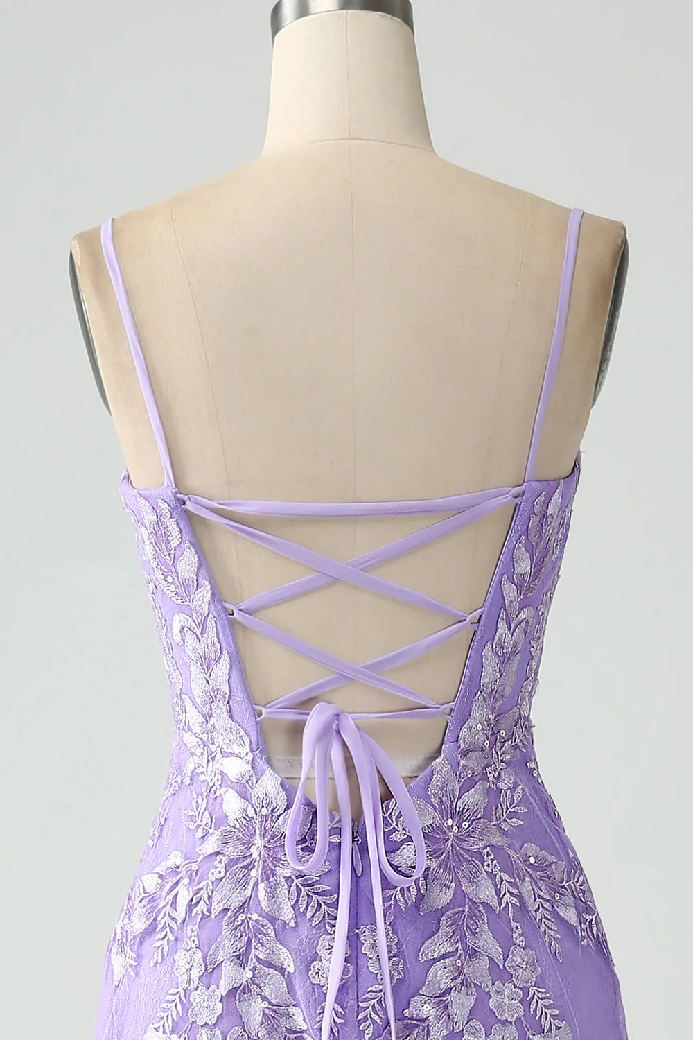 Mermaid Spaghetti Straps Long Prom Dress With Appliques