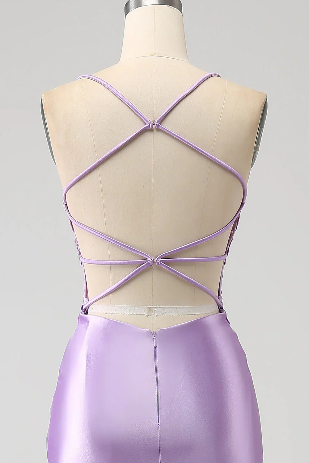 Stylish Mermaid Spaghetti Straps Long Prom Dress With Appliques Slit
