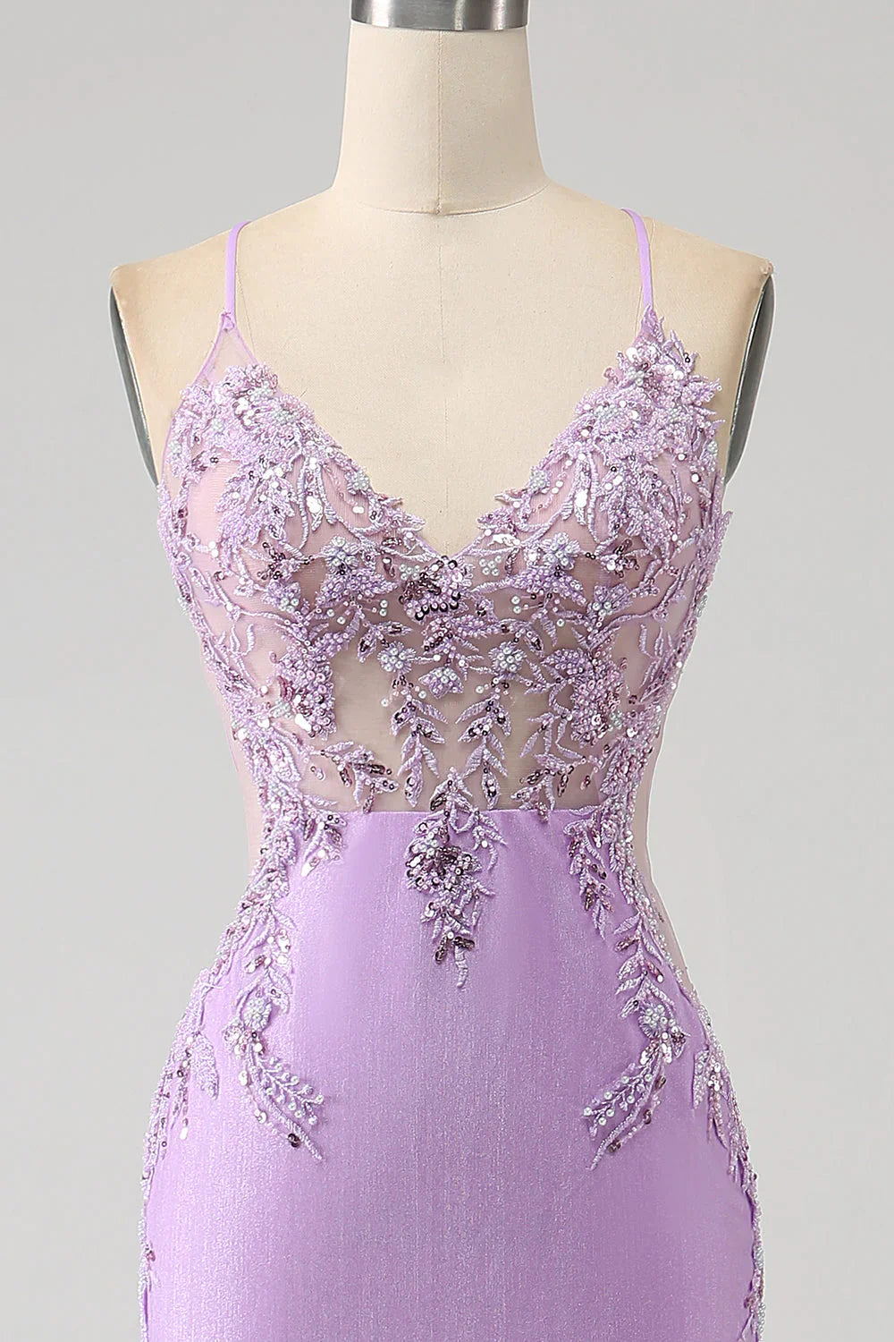 Trendy Mermaid Spaghetti Straps Long Prom Dress With Appliques Beading