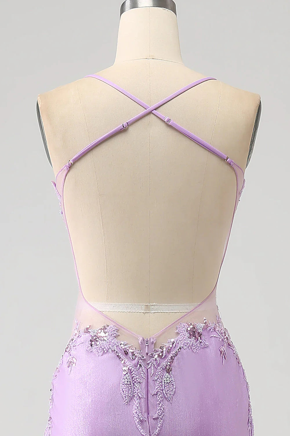 Trendy Mermaid Spaghetti Straps Long Prom Dress With Appliques Beading