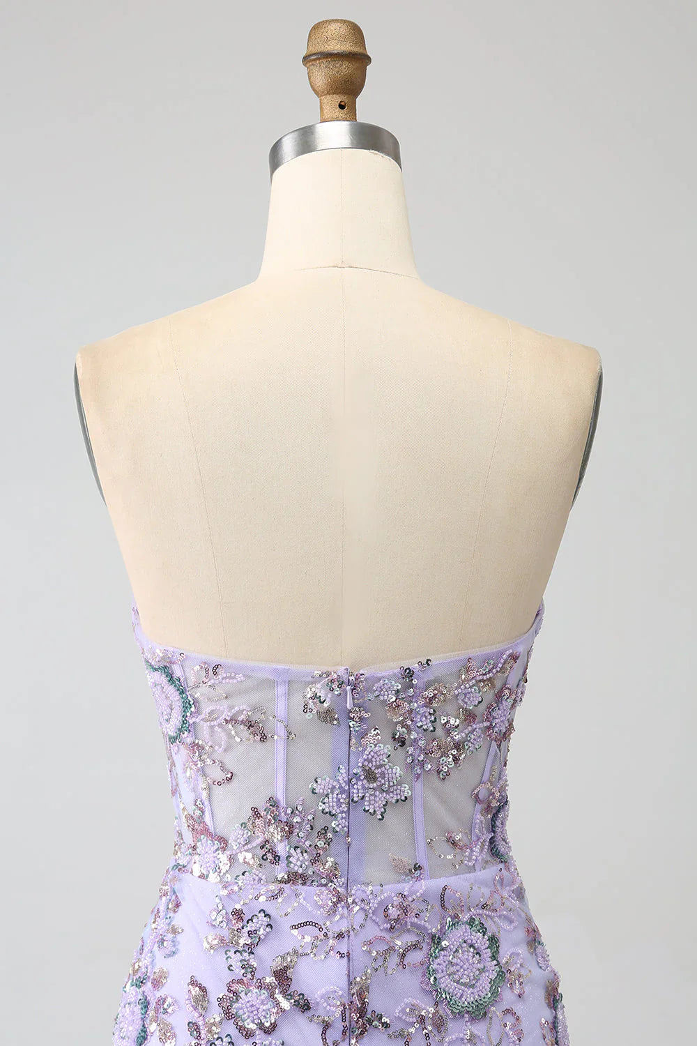 Mermaid Strapless Corset Prom Dress With Beading
