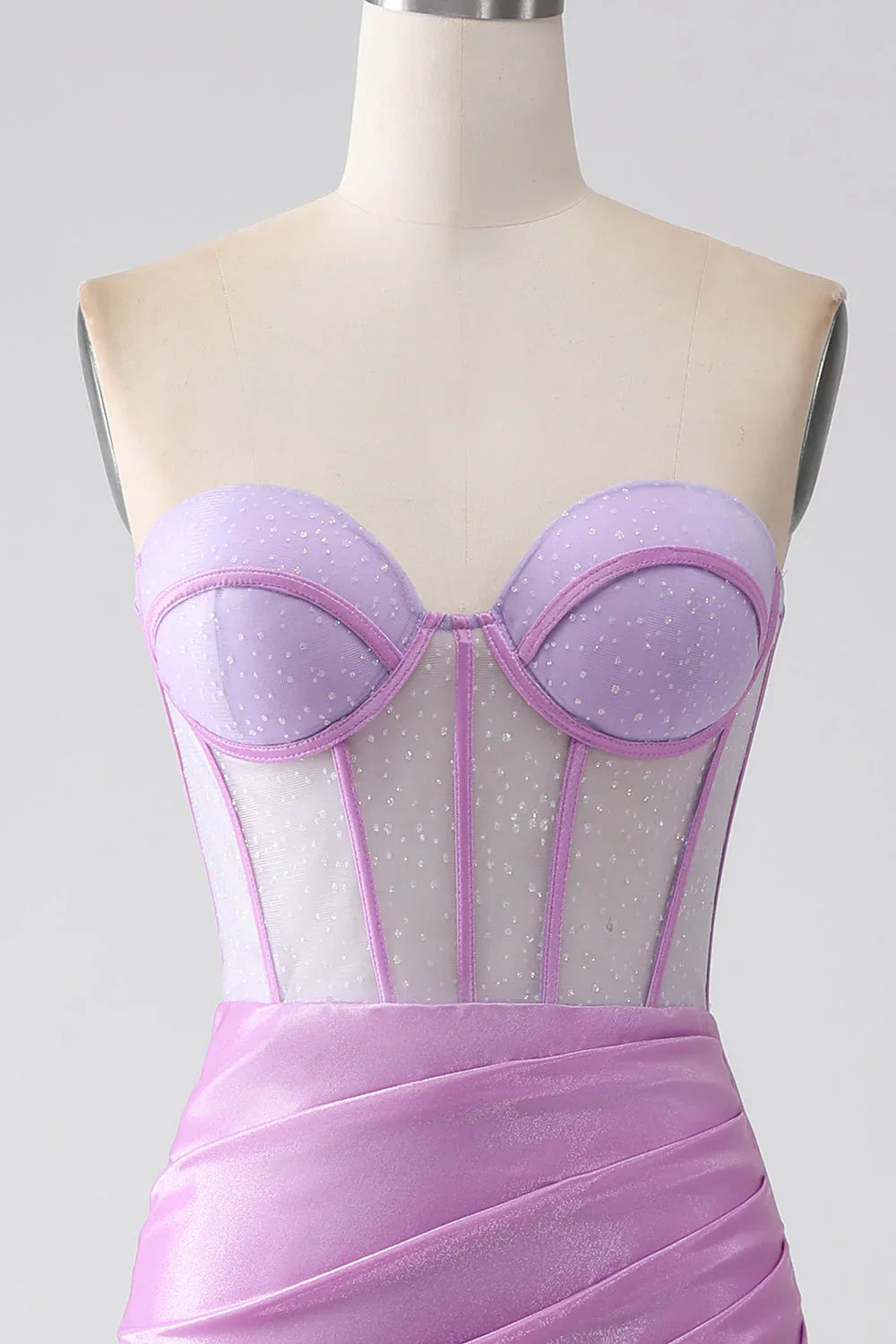 Mermaid Strapless Corset Prom Dress With Slit