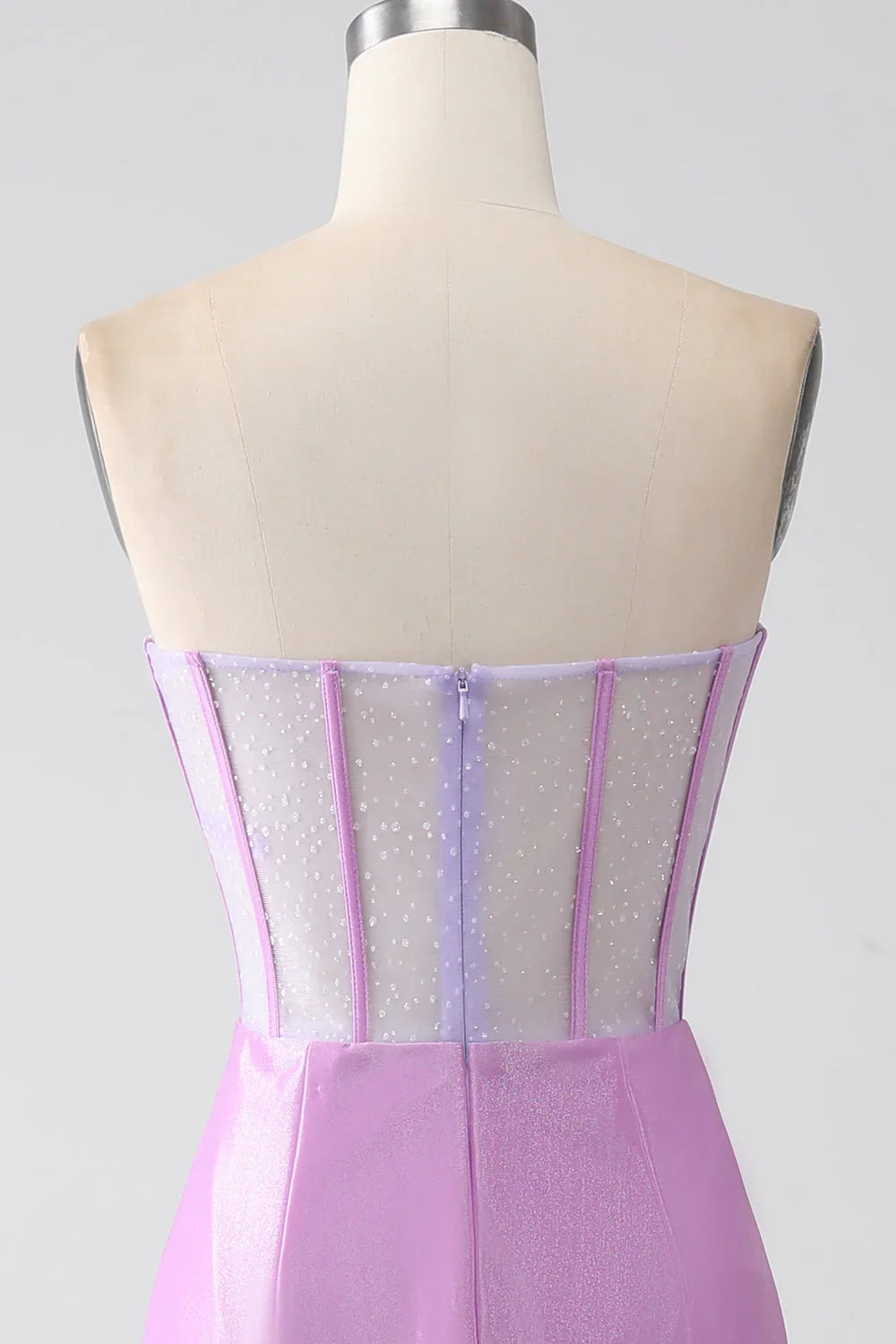 Mermaid Strapless Corset Prom Dress With Slit