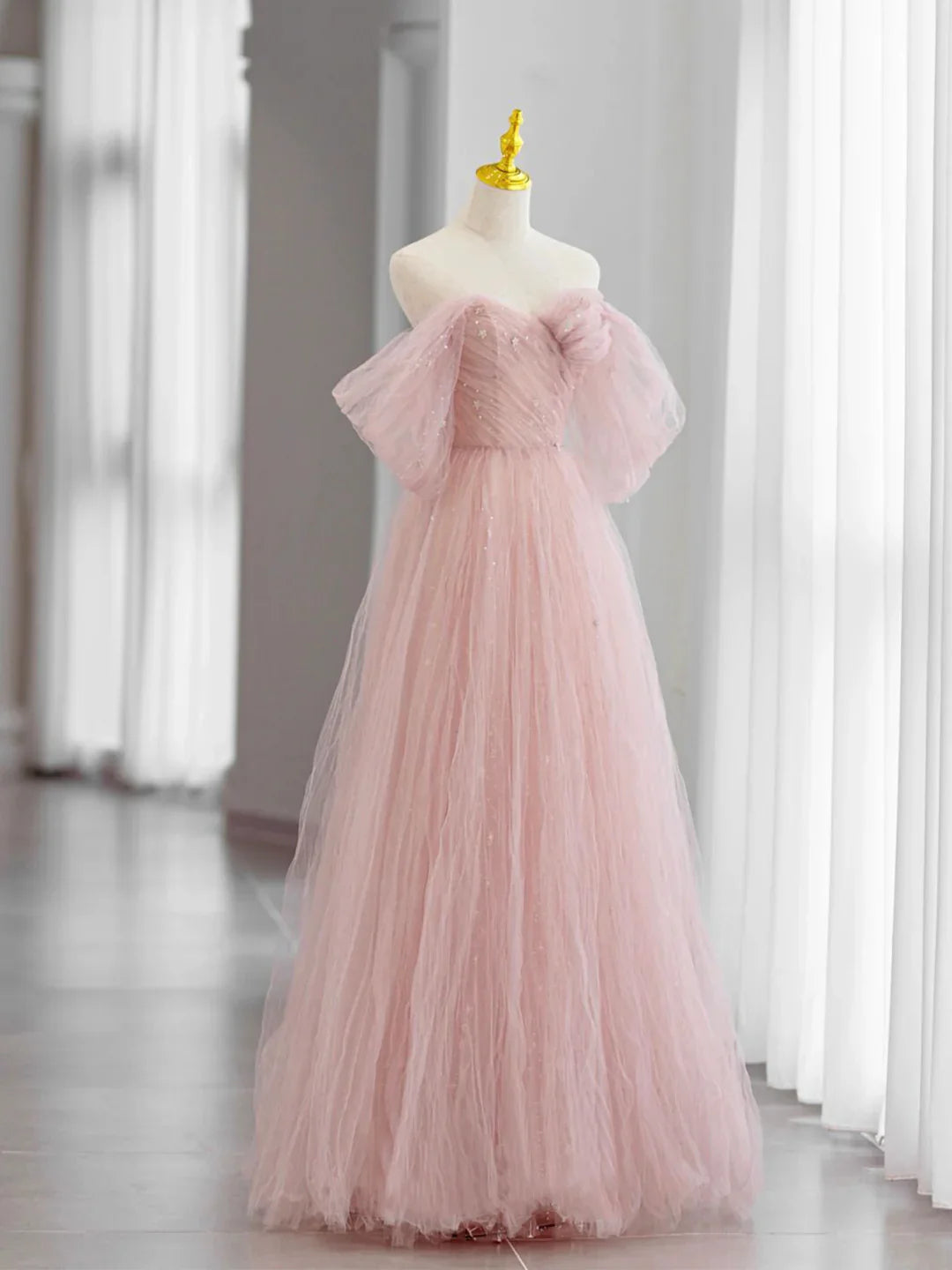 A-Line Beautiful Off Shoulder Evening Dress