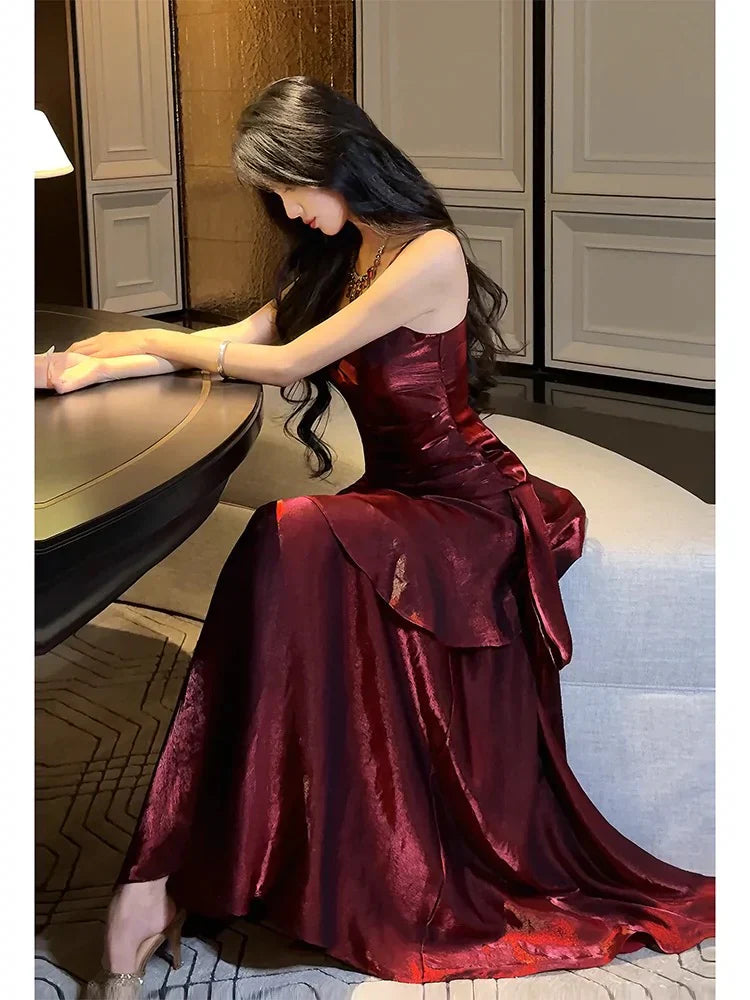 Xuewuba Dress Pretty Mermaid Spaghetti Straps Olive Green Long Prom Dresses Evening Gowns