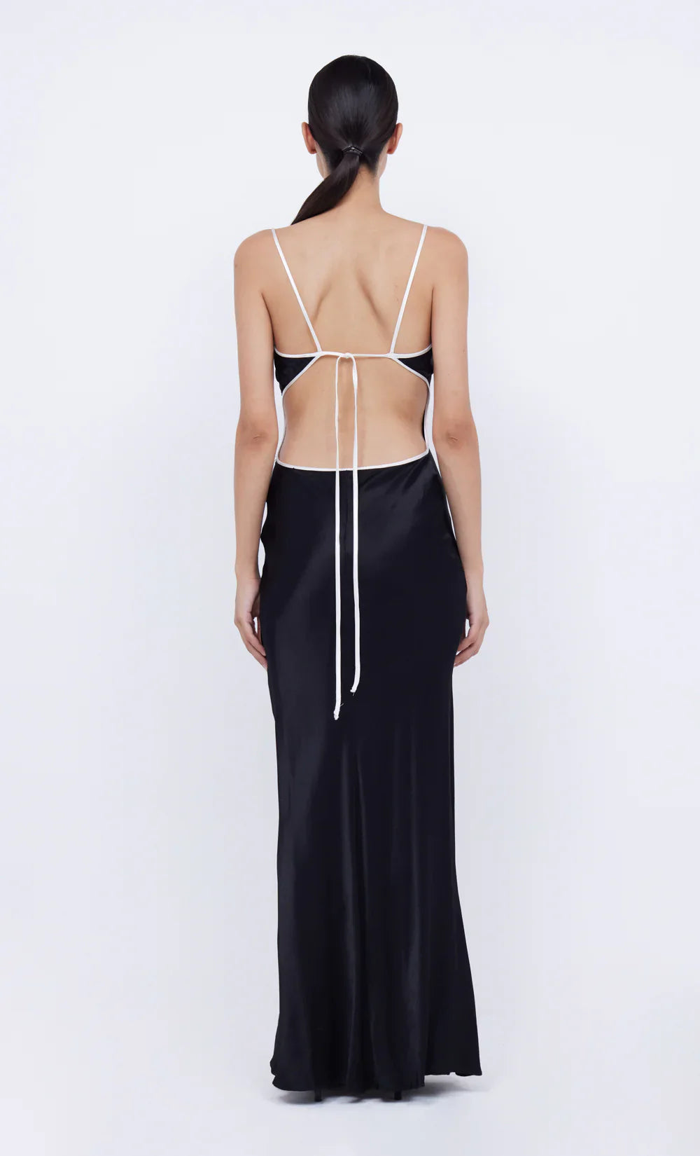 Xuewuba Dress Spaghetti Straps V Neck Sleeveless Evening Dress Prom Dress Sheath Open Back Maxi Dress