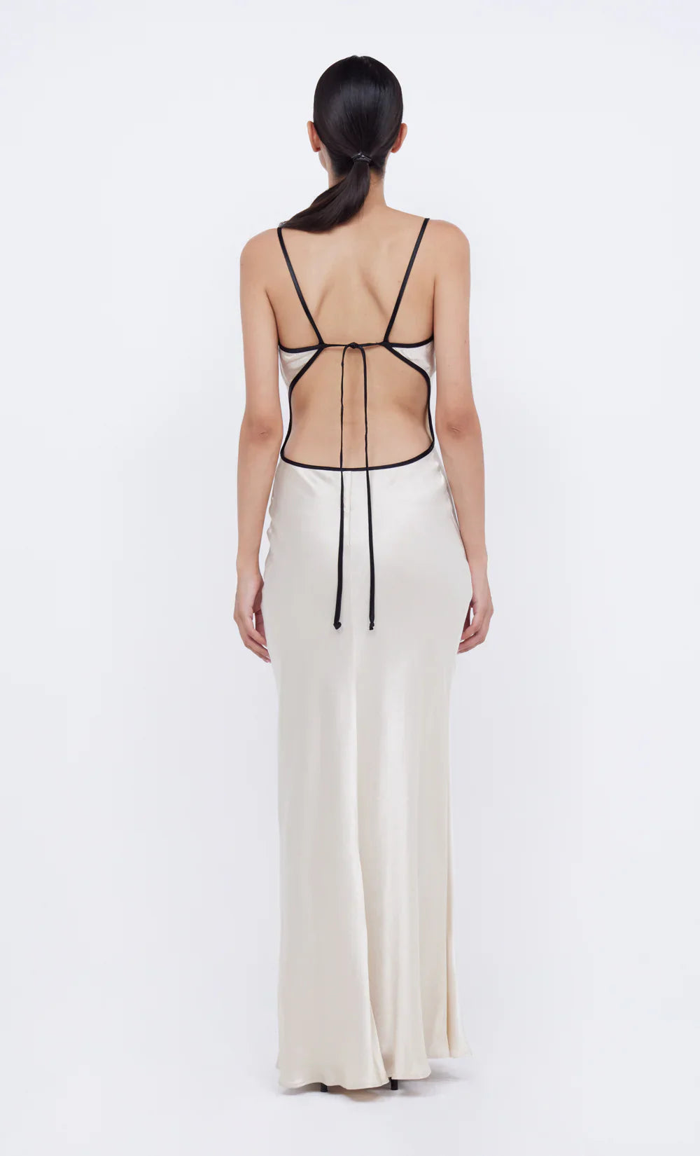 Xuewuba Dress Spaghetti Straps V Neck Sleeveless Evening Dress Prom Dress Sheath Open Back Maxi Dress