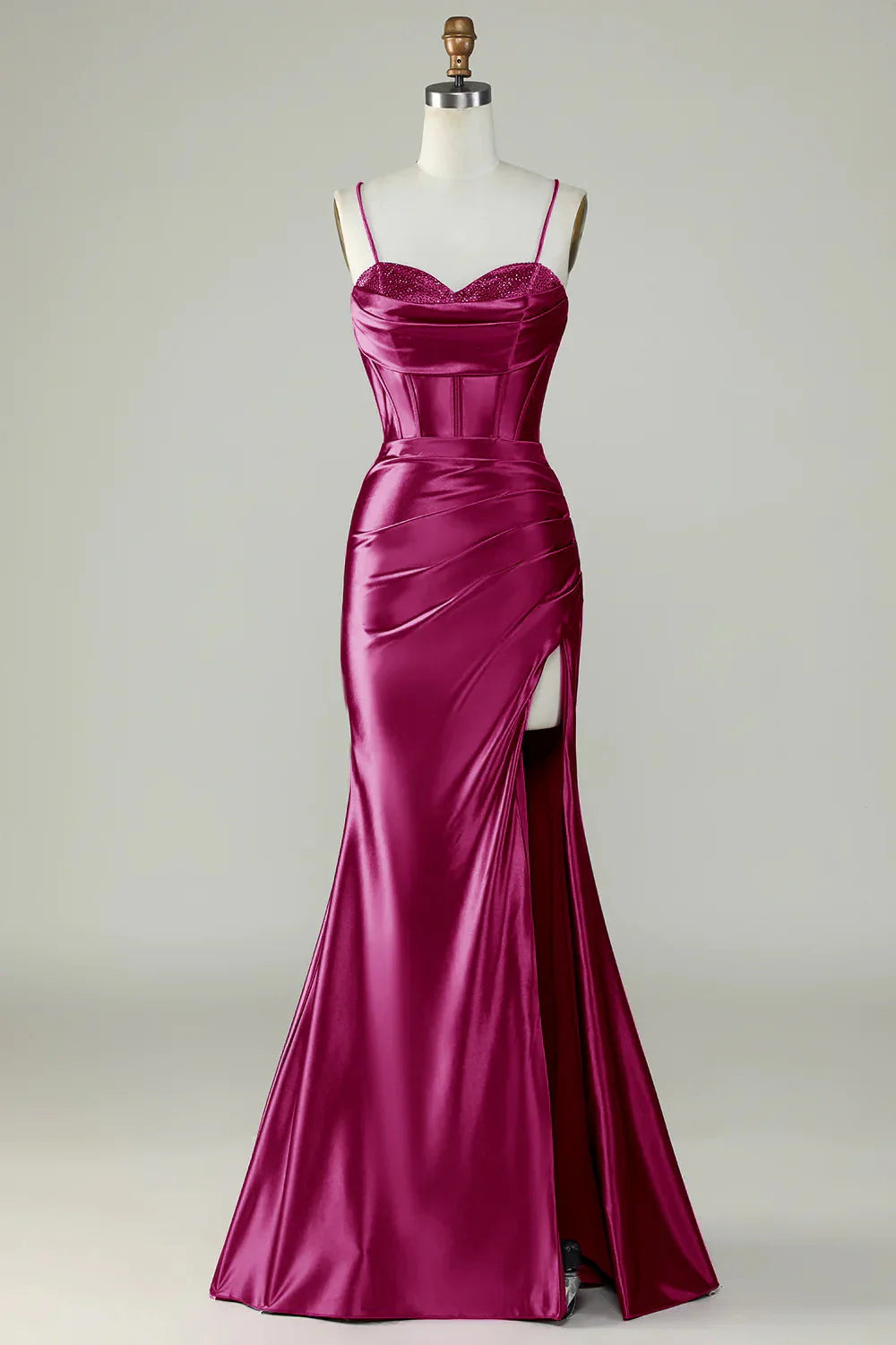 Mermaid Spaghetti Straps Long Prom Dress
