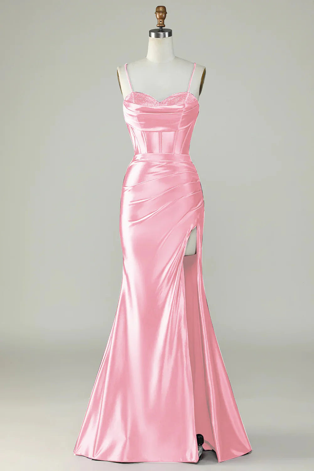 Mermaid Spaghetti Straps Long Prom Dress
