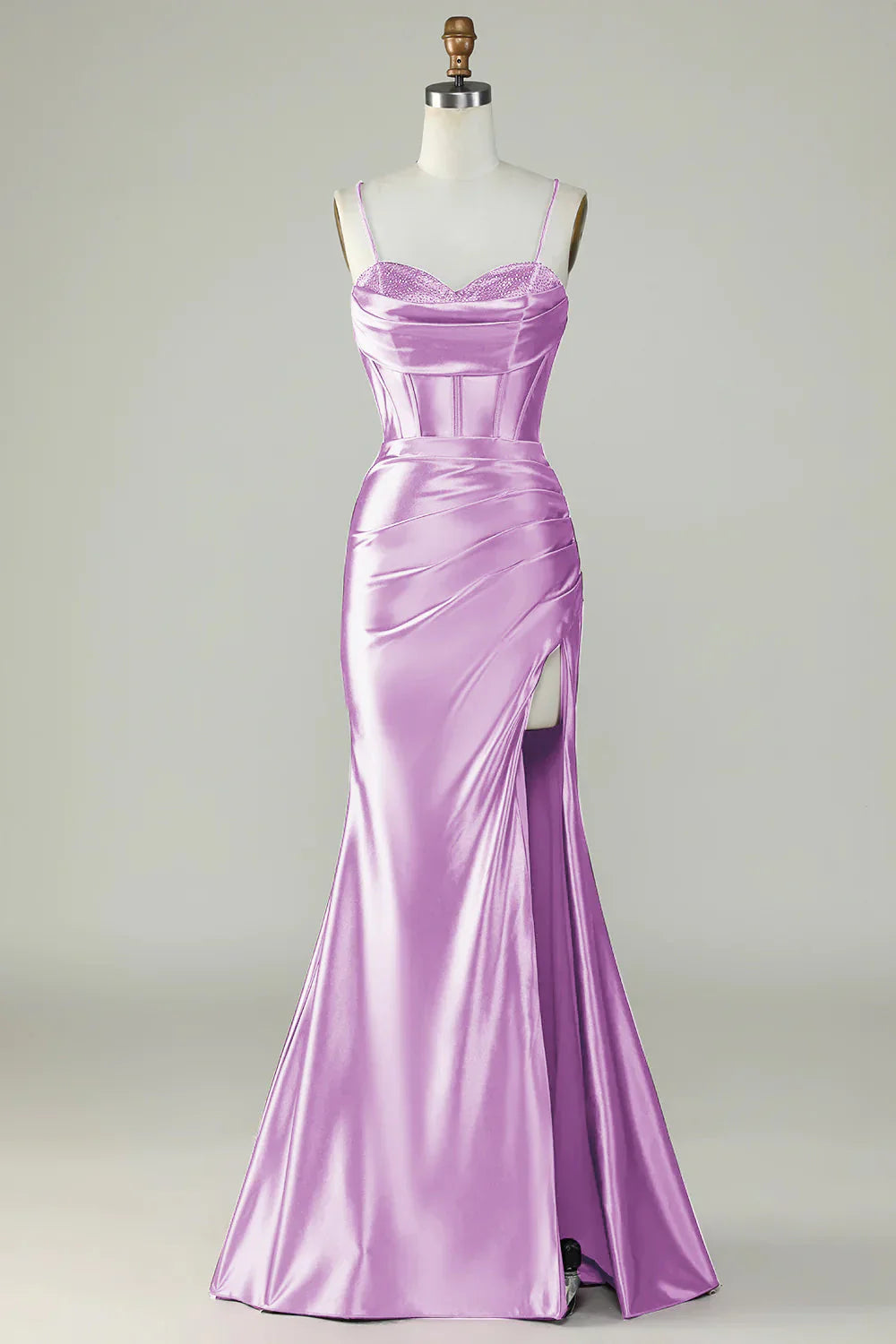 Mermaid Spaghetti Straps Long Prom Dress