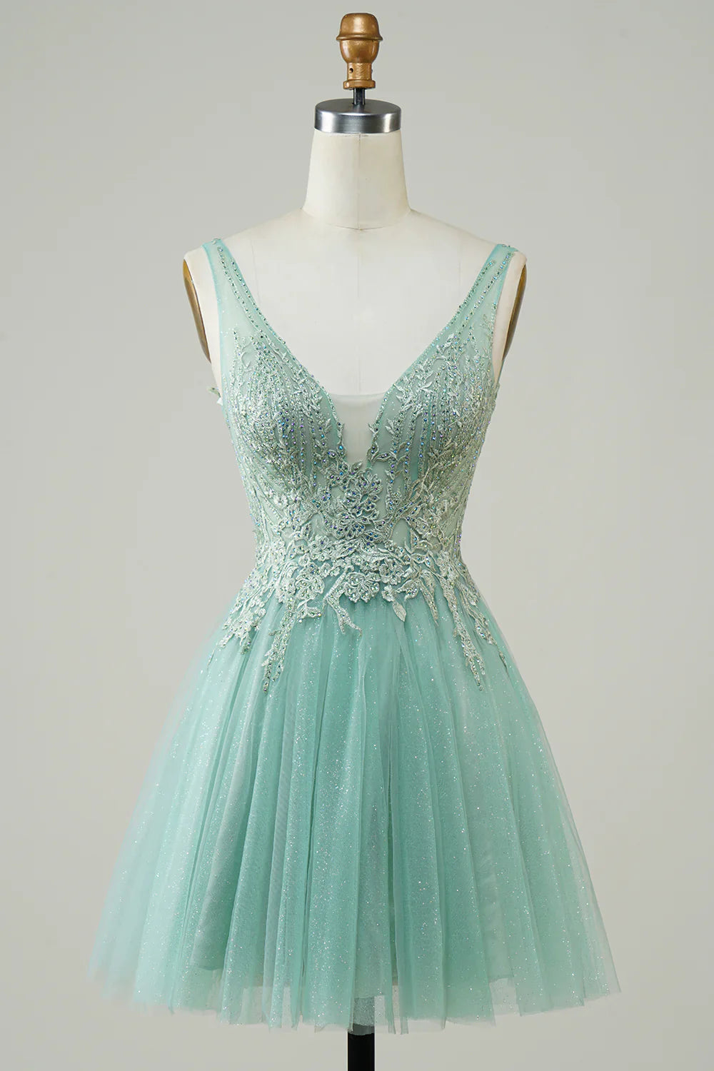A Line Homecoming Dress With Appliques