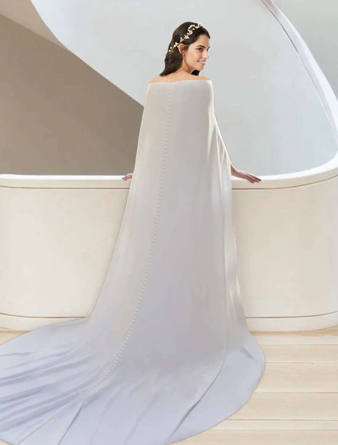 Formal Wedding Dresses Two Piece Sweetheart Strapless Court Train Stretch Fabric Bridal Gowns With Sashes / Ribbons