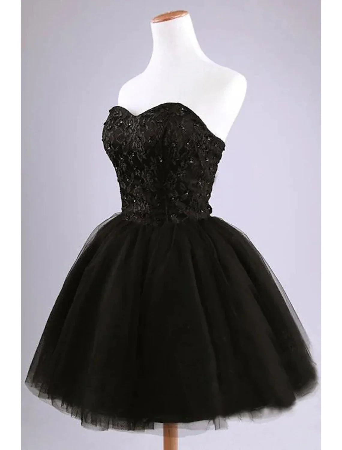 Cocktail Dresses Party Dress Graduation Knee Length Sleeveless Sweetheart Tulle with Pleats Beading