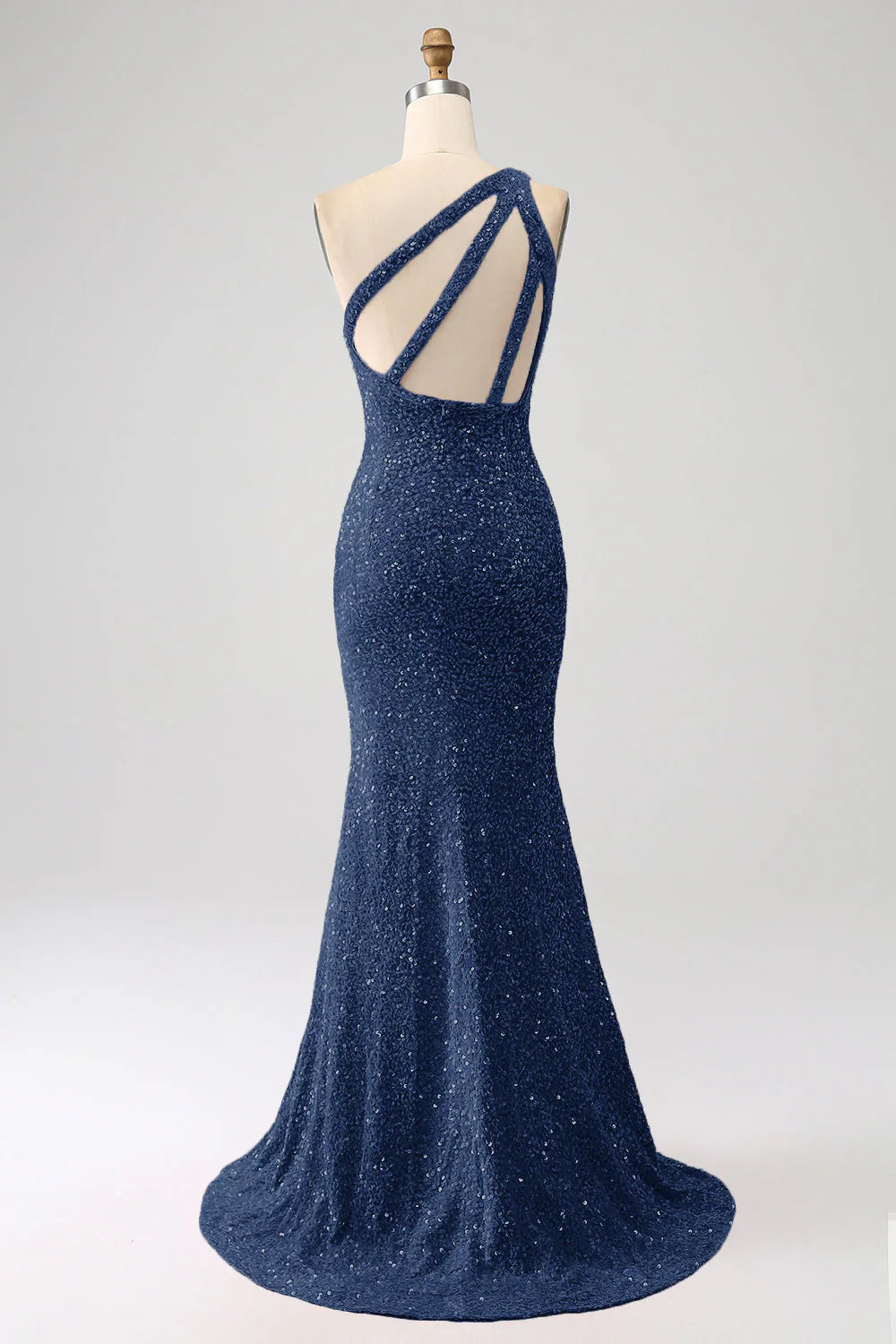 Sequins Mermaid One Shoulder Long Prom Dress