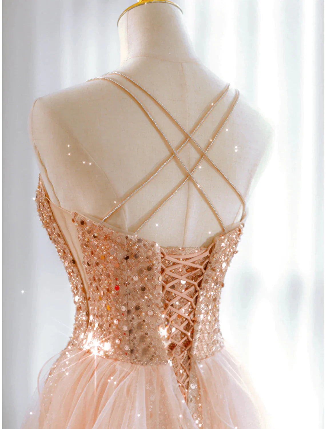 A-Line Prom Dresses Sparkle & Shine Dress Sweet 16 Birthday Floor Length Sleeveless Sweetheart Tulle with Sequin