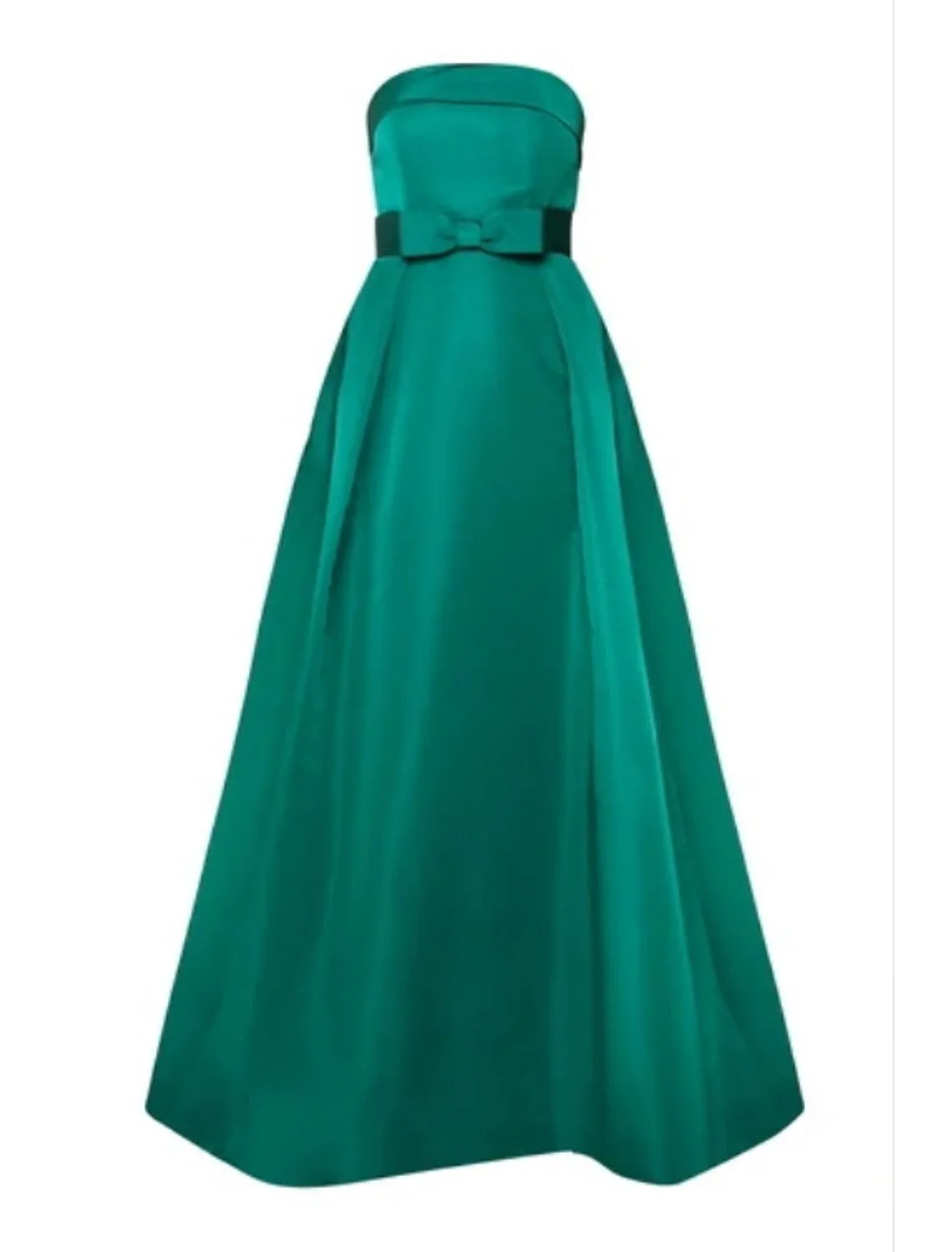 Evening Gown Vintage Dress Engagement Sweep / Brush Train Sleeveless Strapless Satin with Sleek Bow(s)